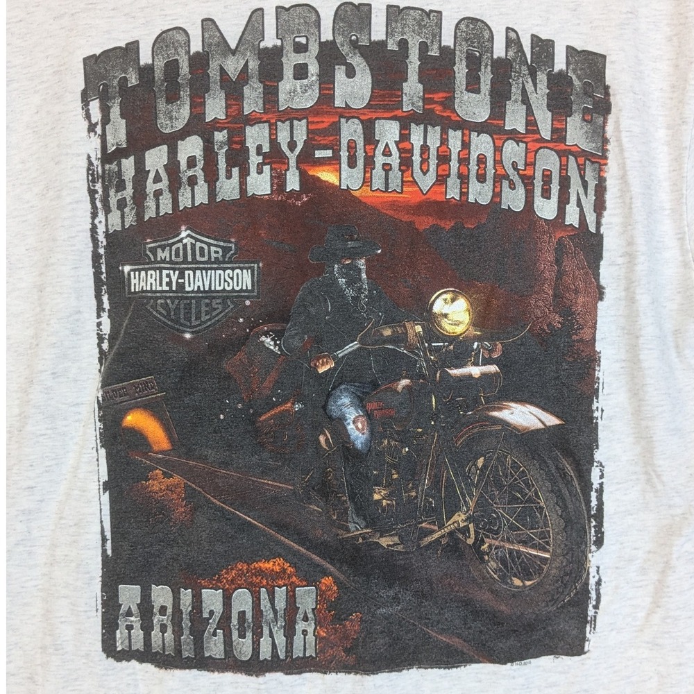 Harley-Davidson Tombstone Arizona Eagle T-Shirt Biker Streetwear Mens Large 2015